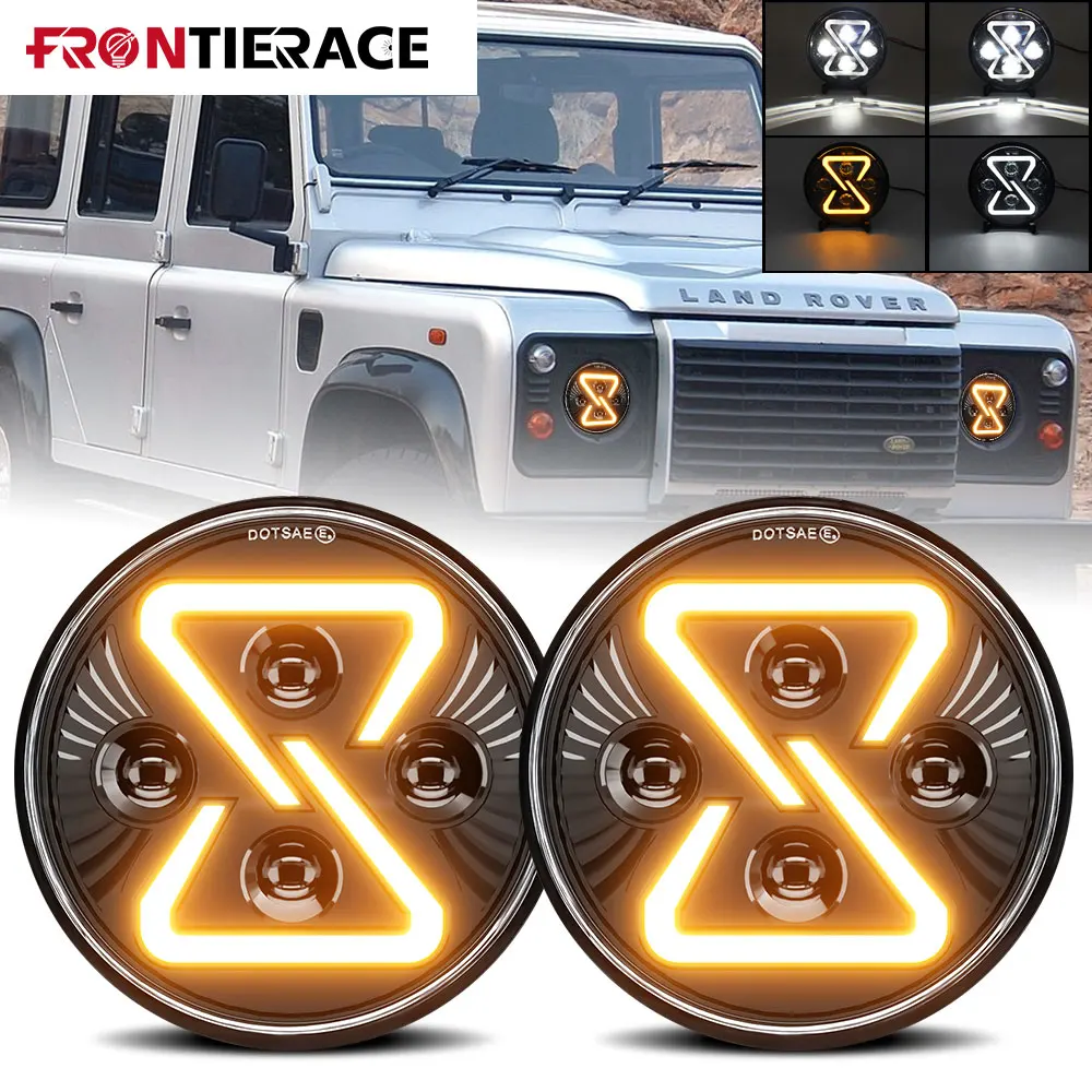 

Led Wrangler Jeep Headlight DRL H4 Jeep Work LED Headlight DRL H4 12V 24V OffRoad 4x4 for Harley Davidson Accessories