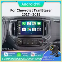 Radio Carplay para Chevrolet Trail Blazer 2017-2019 S10 Colorado Isuzu Android 15 navegación GPS automática Wifi estéreo