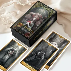 Professional New Gothic Tarot Cards Divination Deck Oracle Spanish 78 Beginners High Quality Matte 12x7 Attached PDF Guidebook