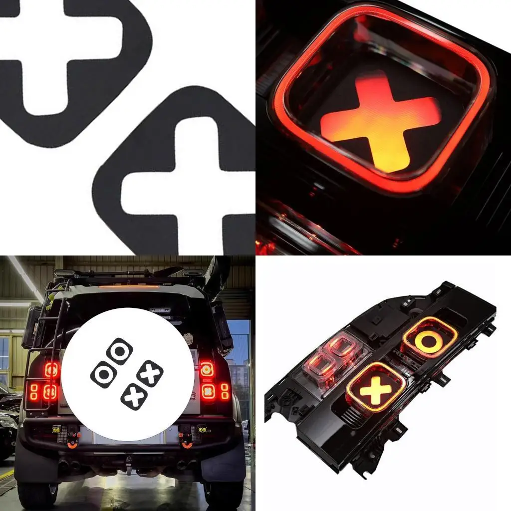 

02DE Car Tail Brake Light Stickers Exterior Accessories for Defender 110 2020-2024