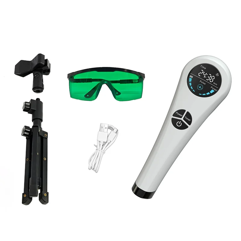 Dispositivo portátil de terapia a laser frio ABUU com suporte Varinha de luz vermelha infravermelha para alívio da dor nas articulações musculares do animal de estimação humano