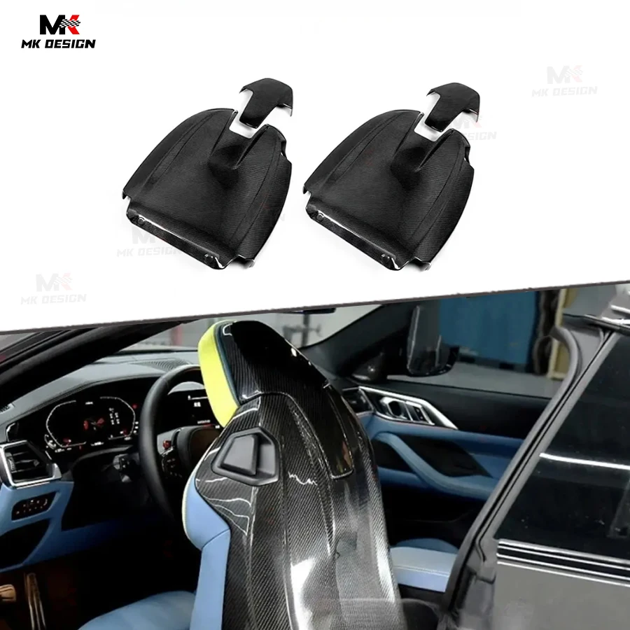 

Dry Carbon Fiber Seat Back Trim Covers Body Kit for BMW G80 M3 G82 G83 M4 G87 M2 2021-IN Seat Backrest Cover Auto Decoration