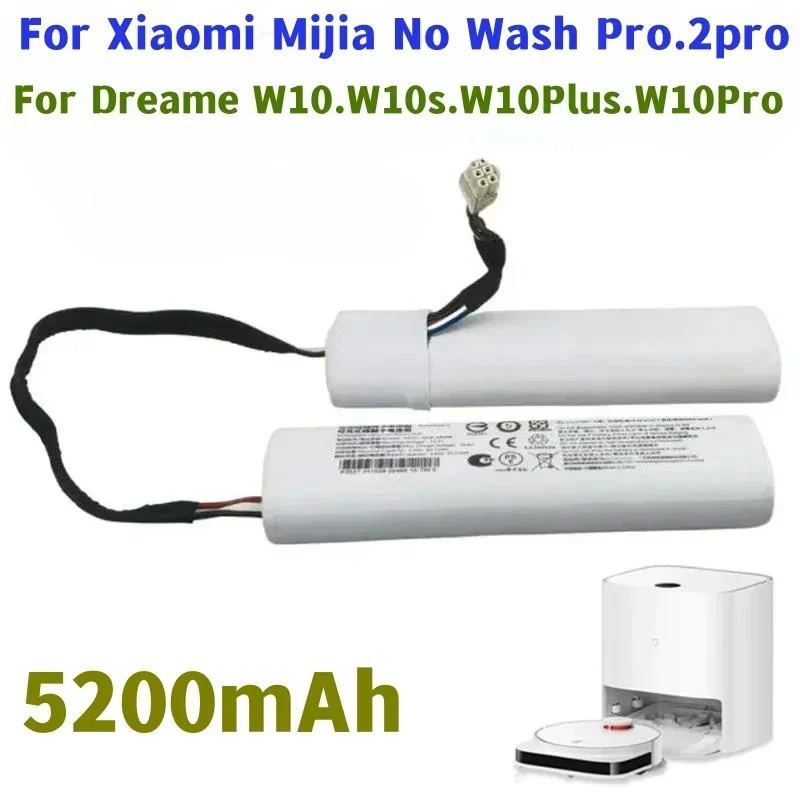 100% Original 5200mAh Battery for Dreame W10 W10s W10Plus W10Pro Sweeper Suitable for Mijia No Wash Pro STYTJ06ZHM Battery