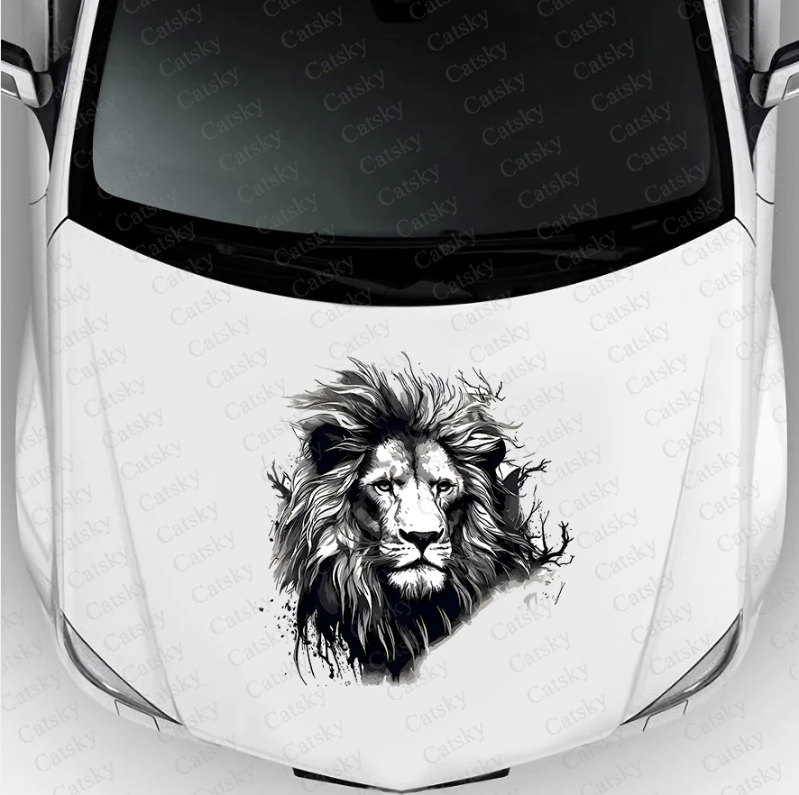 lion animal Car side sticker vinyl paper motorsport paint accessories suitable for truck suv car decals
