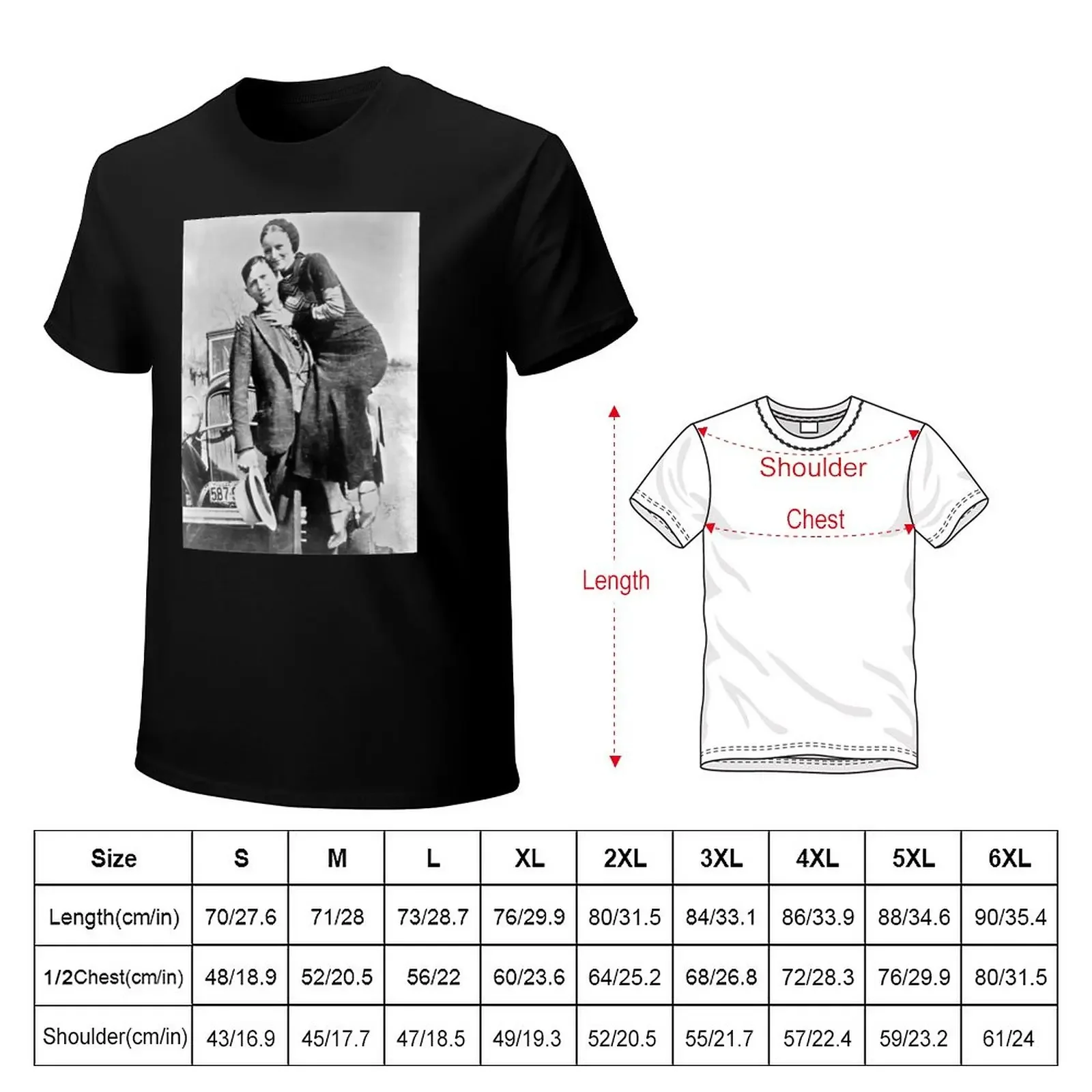 Vintage Bonnie & Clyde T-Shirt oversizeds kawaii clothes mens vintage t shirts