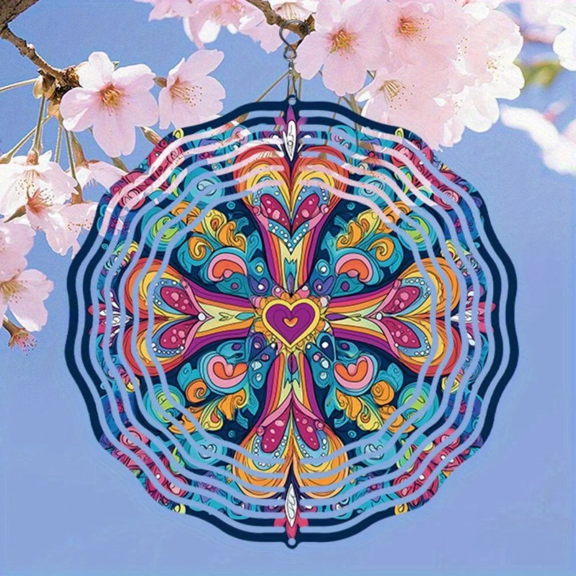 CIFBUY Metal Wind Chime Cross Wind Spinner Garden Art Outdoor Decor for Yard Vintage Rustic Landscape Ornament Backyard Patio