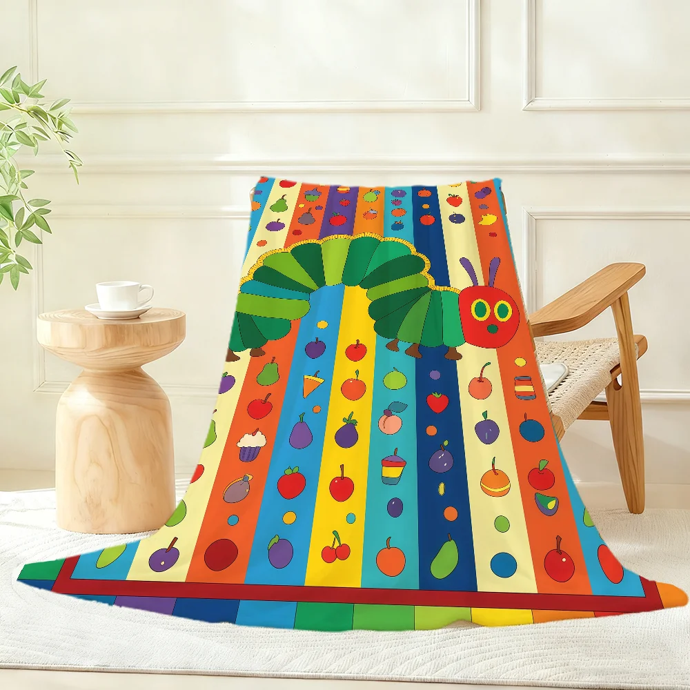 Cute C-Caterpillar-R Cartoon Blanket Throw Super Cosy Plush Living Room Sofa Couch Childish Birthday Gifts