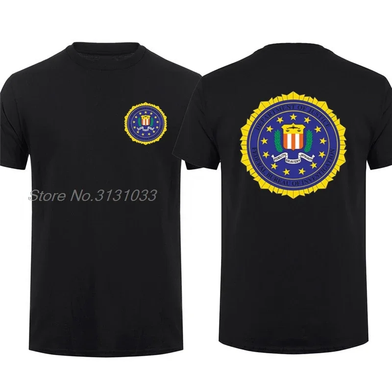 FBI T Shirt Man Cool United States T-shirt Short Sleeve FBI  Men Tshirt Tops Cotton Tshirt Hip Hop Tees Herejuku Straatwaer