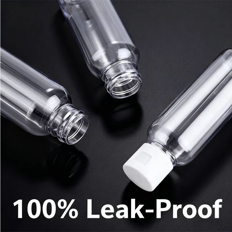 30PCS 5/10/20/30/50/100ml Leere Klare Kunststoff Probe Flaschen mit Flip Cap Mini Lotion Flasche Tragbare Reise Kosmetik Container