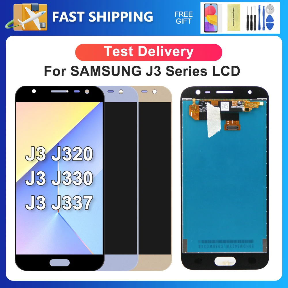 J3 2016 2017 2018 dla Samsung 5.0 \'\'dla J320 J330 J337 wyświetlacz LCD ekran dotykowy wymiana zespołu Digitizer