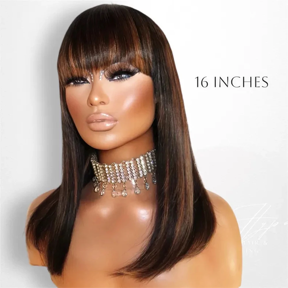 human-hair-blend-wig-with-bangs-glueless-straight-dark-brown-balayage-highlights-premium-high-heat-fiber-16inches-bob-wig-womans