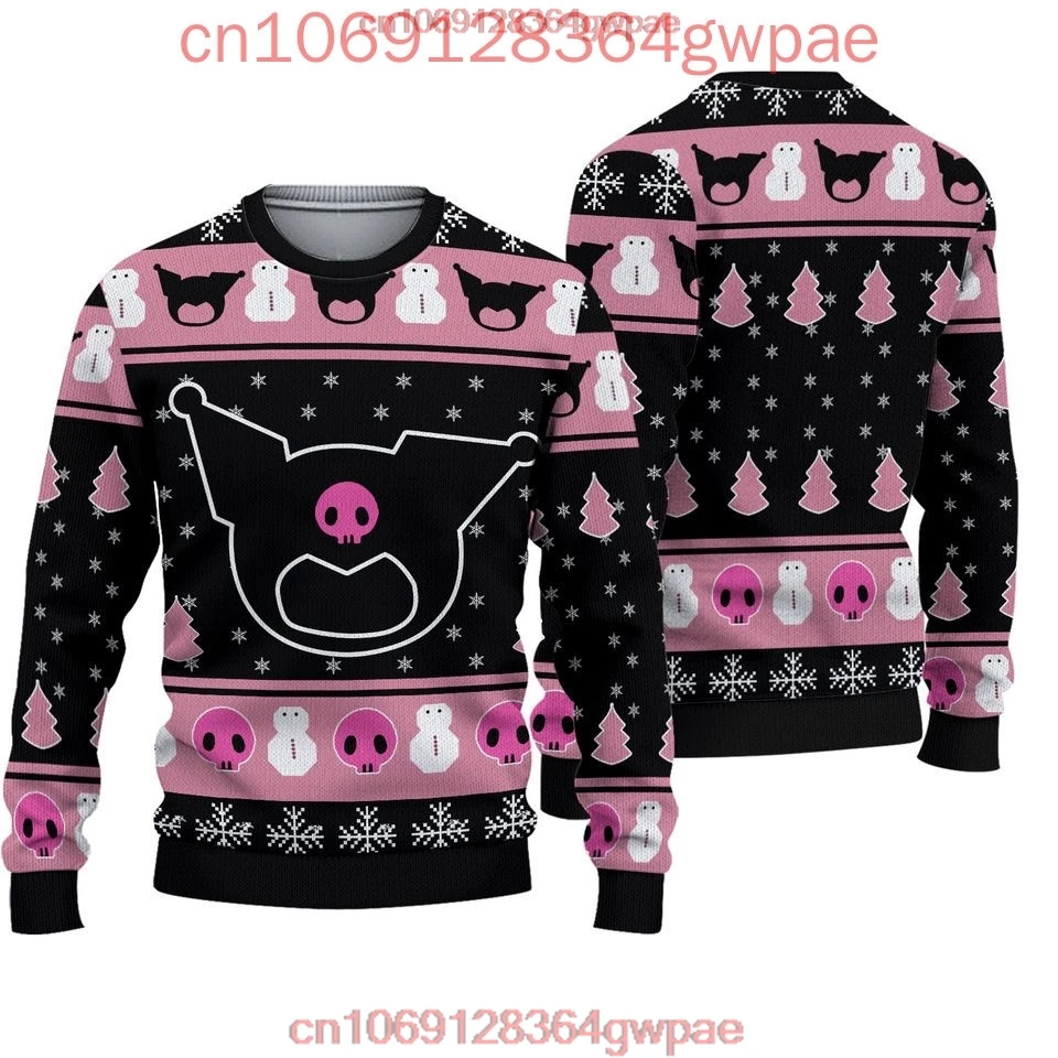 Hello Kitty Ugly Sweater Men\'s Womens 3d Sweater Tops Sanrio Cartoon Ugly Christmas Sweater Anime Xmas Gifts Christmas Sweater