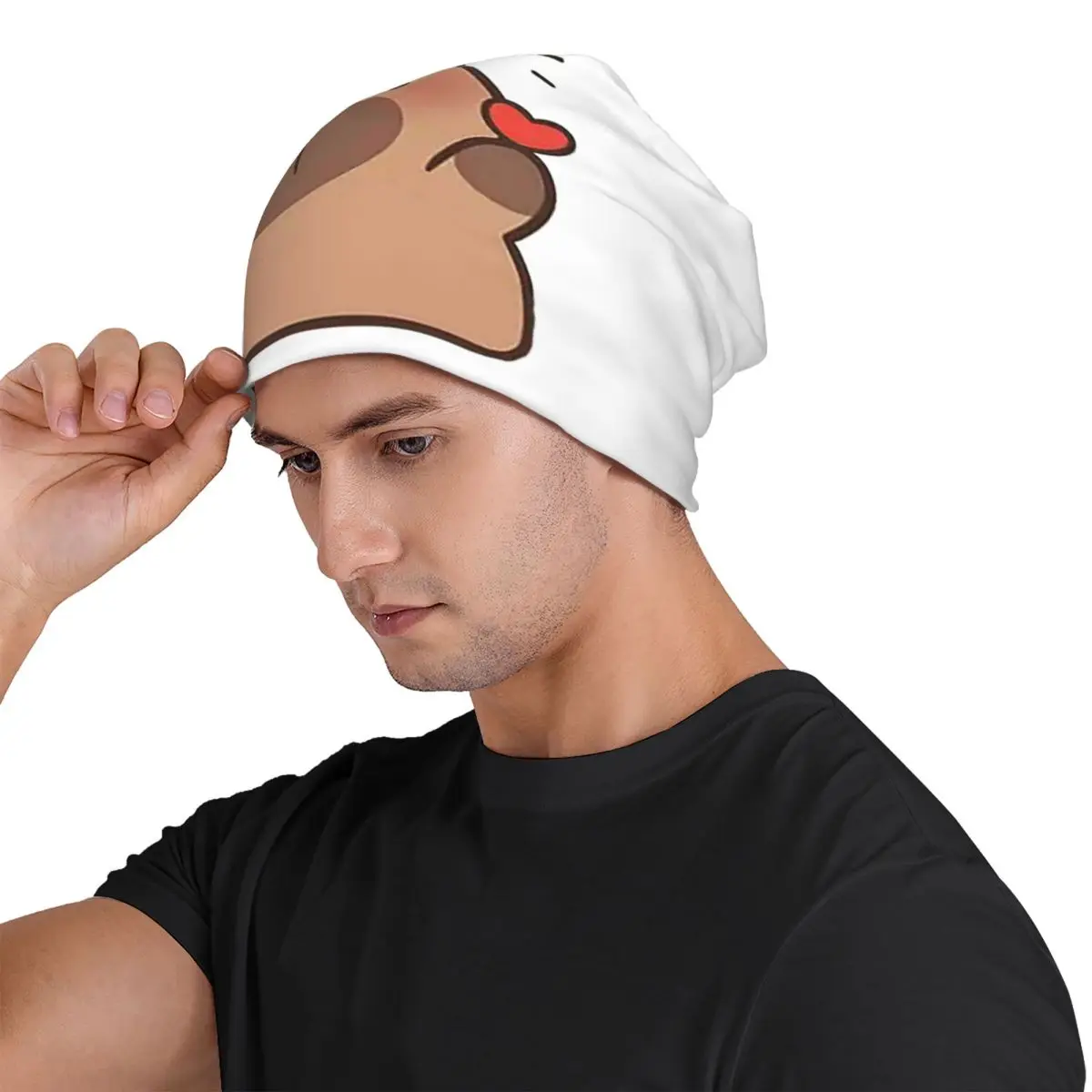Cute Capybara Be Cappy Men Women Adult Beanies Caps Knitted Bonnet Hat Warm Hip Hop Autumn Winter Outdoor Skullies Hats
