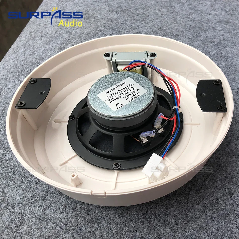 Constant Pressure PA System Passvie Music Ceiling Speaker In Wall Installation 5'' Ceiling Speaker For Home Amplifier 100V/70V