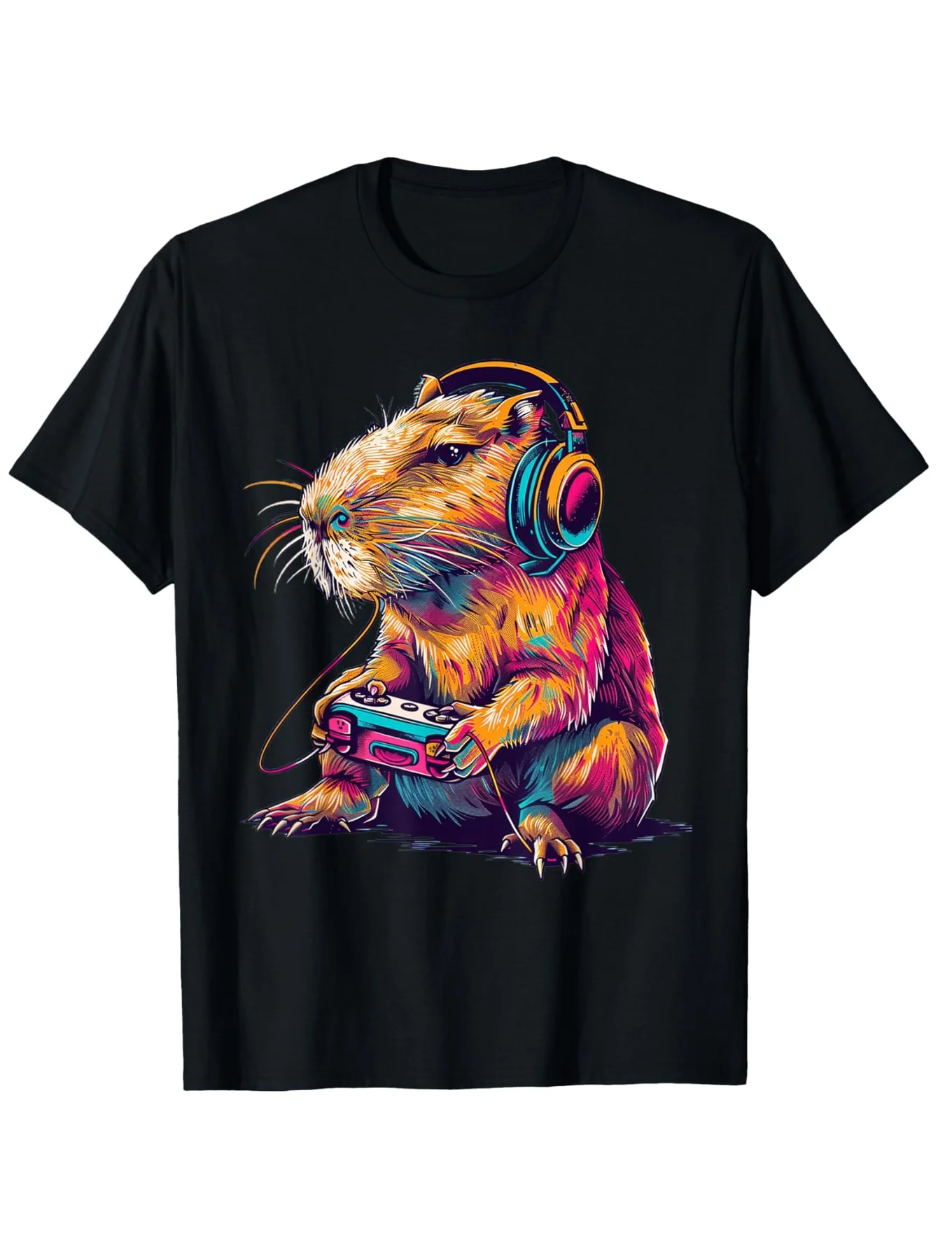 Capibara Vintage T-shirt - zacht katoen, S-3XL, dierenliefhebber cadeau