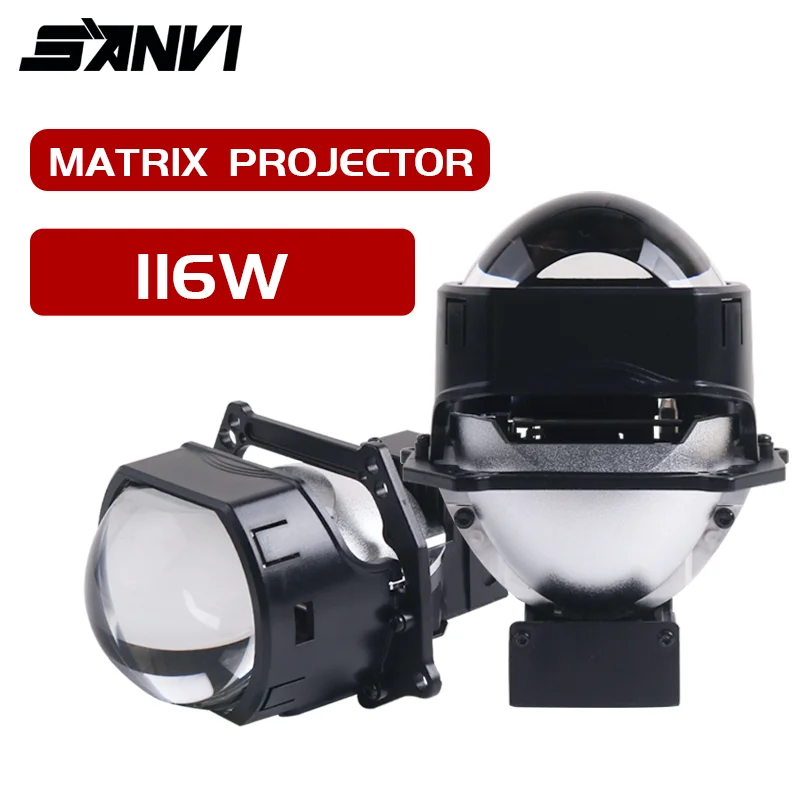 

SANVI 116w Bi Led Square Proector Lens для BMW Ford Matrix Фара Hella 3R G5 Модернизированные комплекты 12 В Обновление автомобиля Светодиодный автоаксессуар