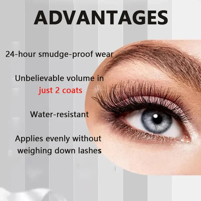 7D Fiber Lash Set Waterproof Sweatproof Stainproof Slimming Base Mascara Suitable for All Skin Types Long-Lasting Mascara