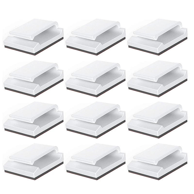 DT39 Adhesive Cable Clips 100Pcs Wire Clips Cable Wire Management Holder Clamps Cable Tie Organizer for Car Office Home