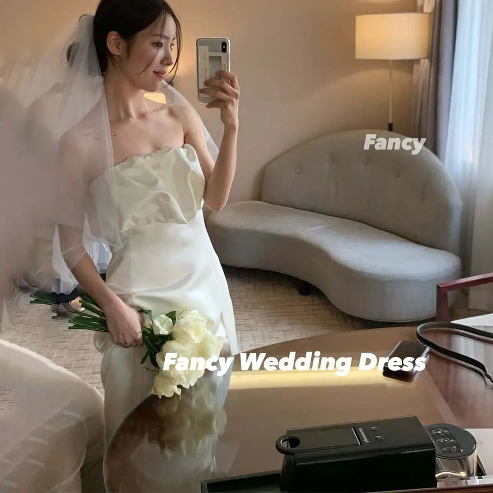 แฟนซีเจ้าหญิงคุณภาพสูงชุดราตรีผู้หญิงเกาหลีชุดราตรียาวแขนกุดชุดแต่งงานที่กําหนดเอง