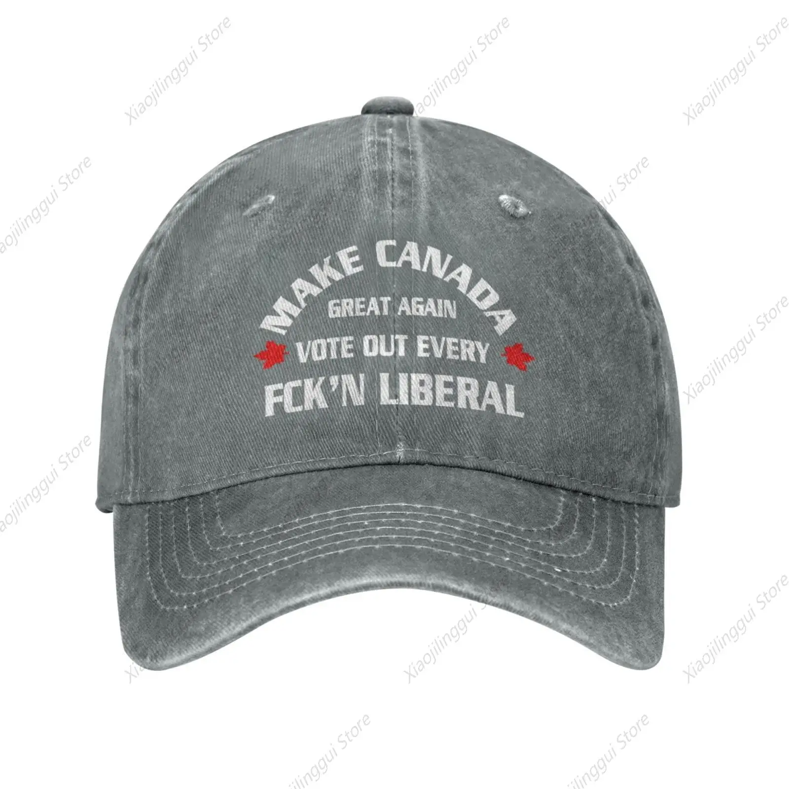 Original Low Profile Baseball Cap Make Canada Great Again Vote Out Every Fckn Liberal Hat Men Women Dad Hat Gray