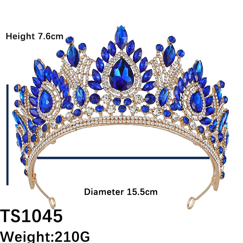 Роскошные высокие золотые цвета с кристаллами королевской королевы, свадебная корона для женщин, диадемы для банкета, костюм для вечеринки, украшения для волос, аксессуары