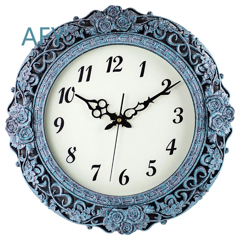 Wholesale 16 Inch Silent Wall Clock for Home Office Decor Retro Quartz Pendant Clock with Needle Display European American