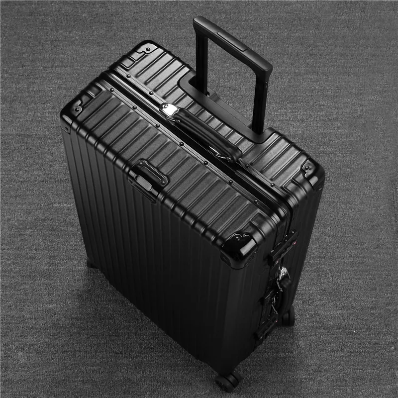 

Retro leather case, student travel, tie rod, aluminum frame, luggage
