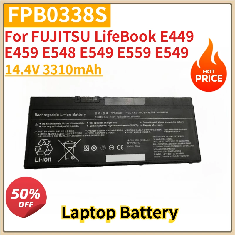 

New Replacement Laptop Battery FPB0338S 14.4V 3310mAh for FUJITSU LifeBook E449 E459 E548 E549 E559 E549
