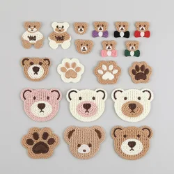 10 Pcs Versatile Cartoon Teddy Bear Embroidery Patch Bag Down Jacket Phone Case Hair Decoration Shoes Socks Sweater Patch Patch