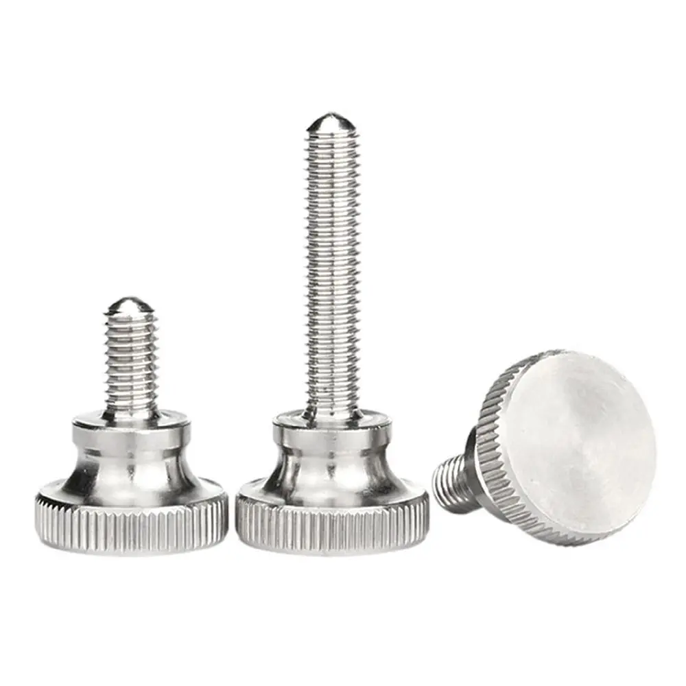 10Pcs Durable High Head Knurled Thumb Screw Hand Tighten M2 M2.5 M3 Hand Grip 304 Stainless Steel Wide Use Knob Bolt