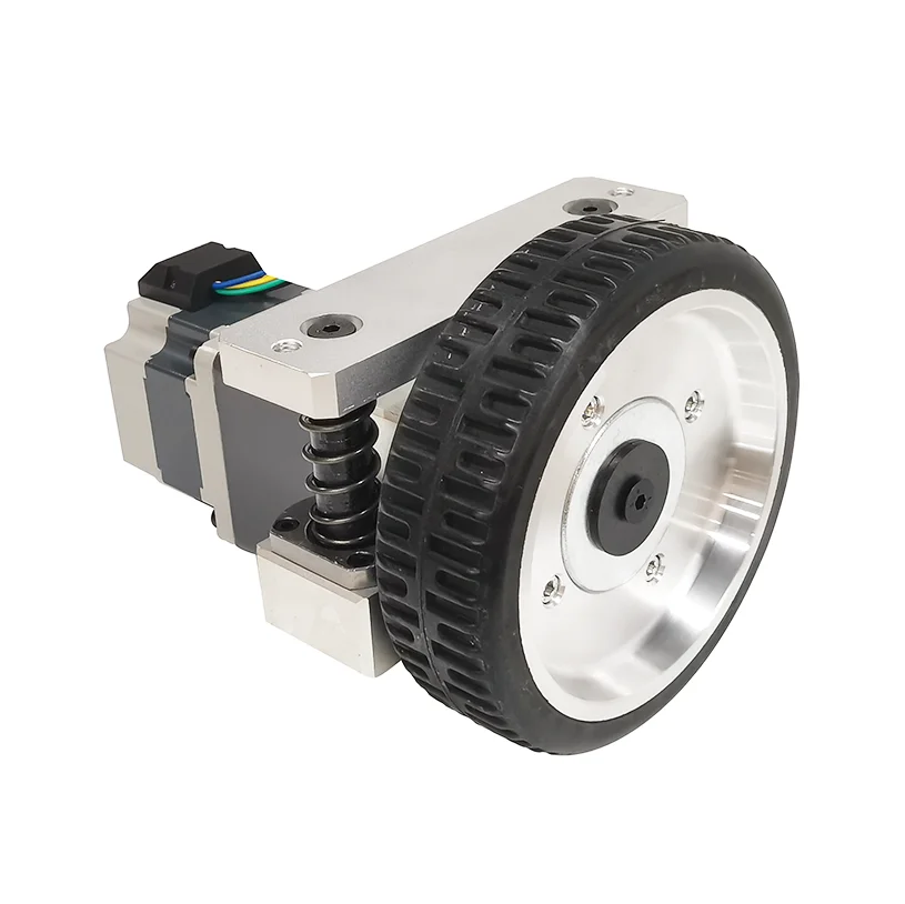 Universial 24v 300w Steerable Single Drive Rubber Wheel For Agv Robot