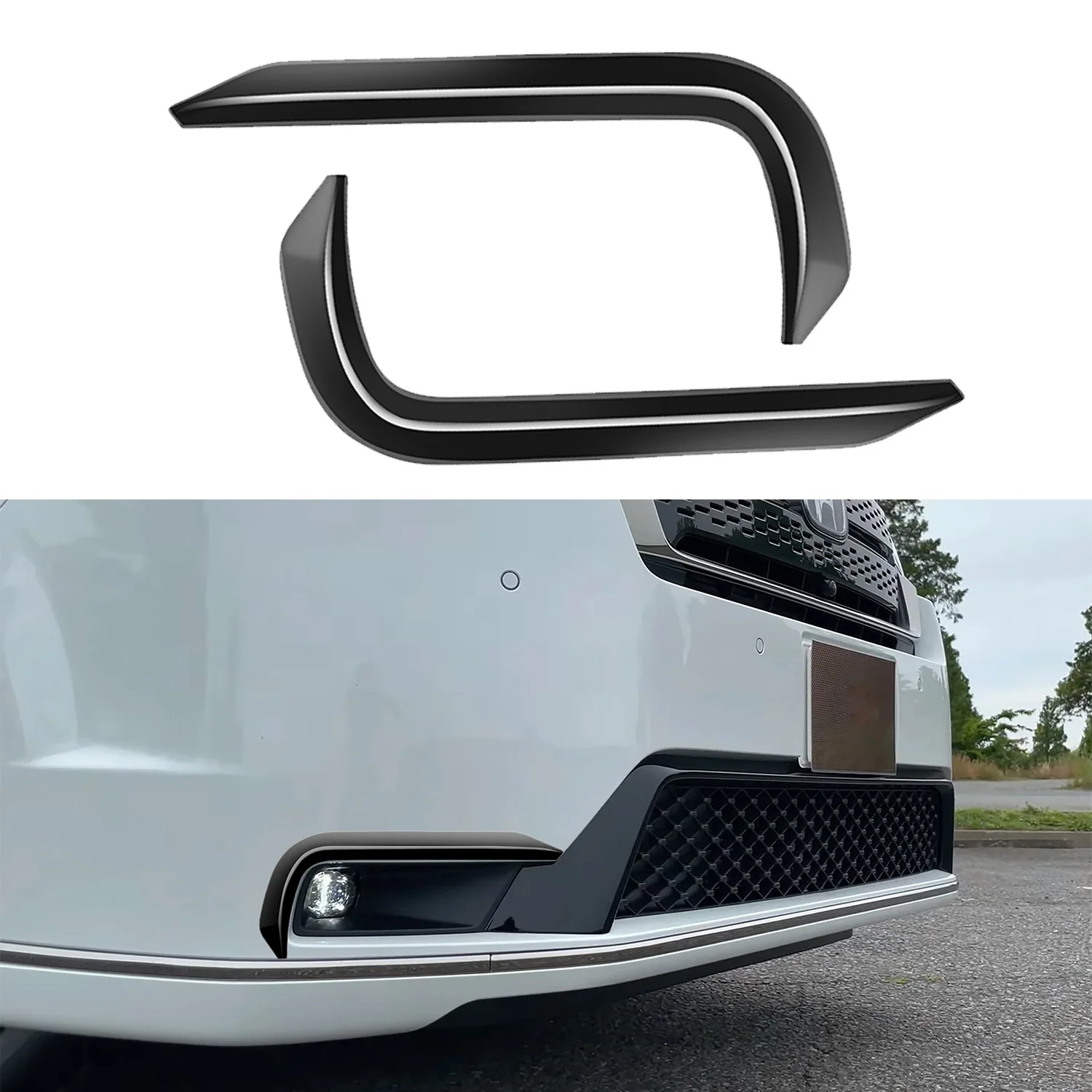 

Для Honda Stepwgn 2022, 2023, 2024, внешняя Передняя головка автомобиля, лампа, крышка для бровей, декоративная отделка, ABS аксессуары, 2 шт.