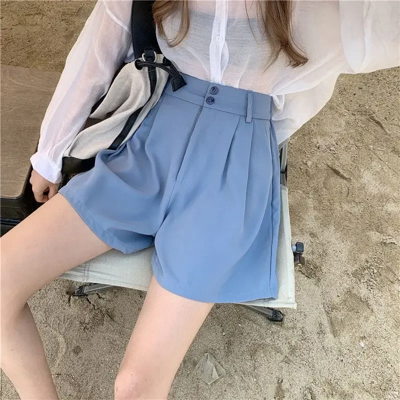 

High Waist Female Short Pants Suit With Jorts Women's Shorts Designer Elasticty Casual Normal Elegant Wholesale Korean Style XXL