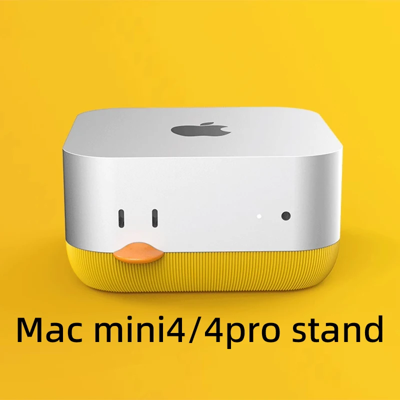 3D Printed Mac Mini M4 Desktop Stand with Integrated Power Button – Cute & Functional