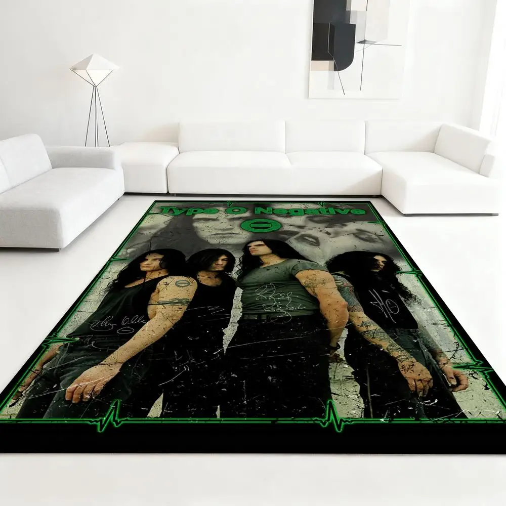 

Rock Band-Type-O-Negatives Floor Mat Soft Thickened Absorbent Non-Slip Bedroom Living Room Door Mat Home Decor Flannel Rugs