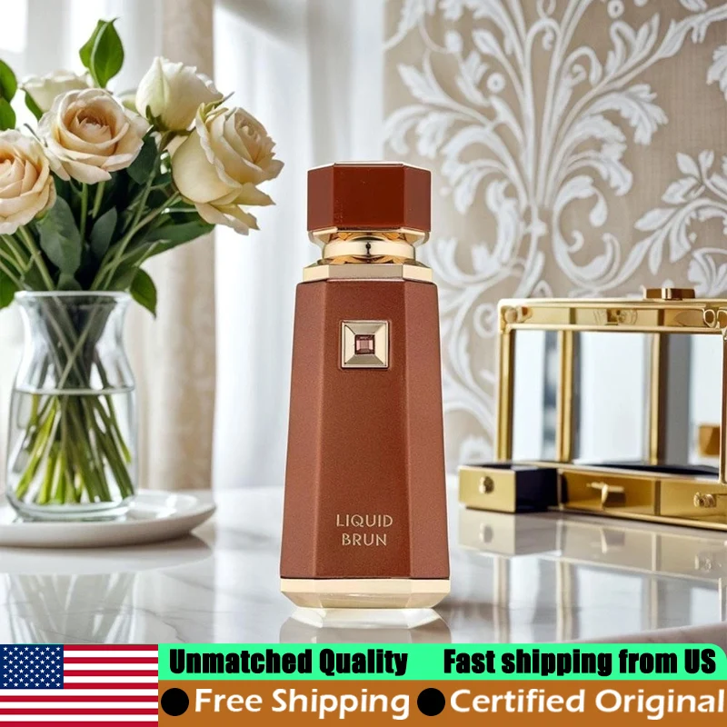 

French Avenue Liquid Brun Eau de Parfum Spray 3.4 Oz Original Arab Perfumes 100 ML Natural Lasting Woody Perfume Cologne for Men