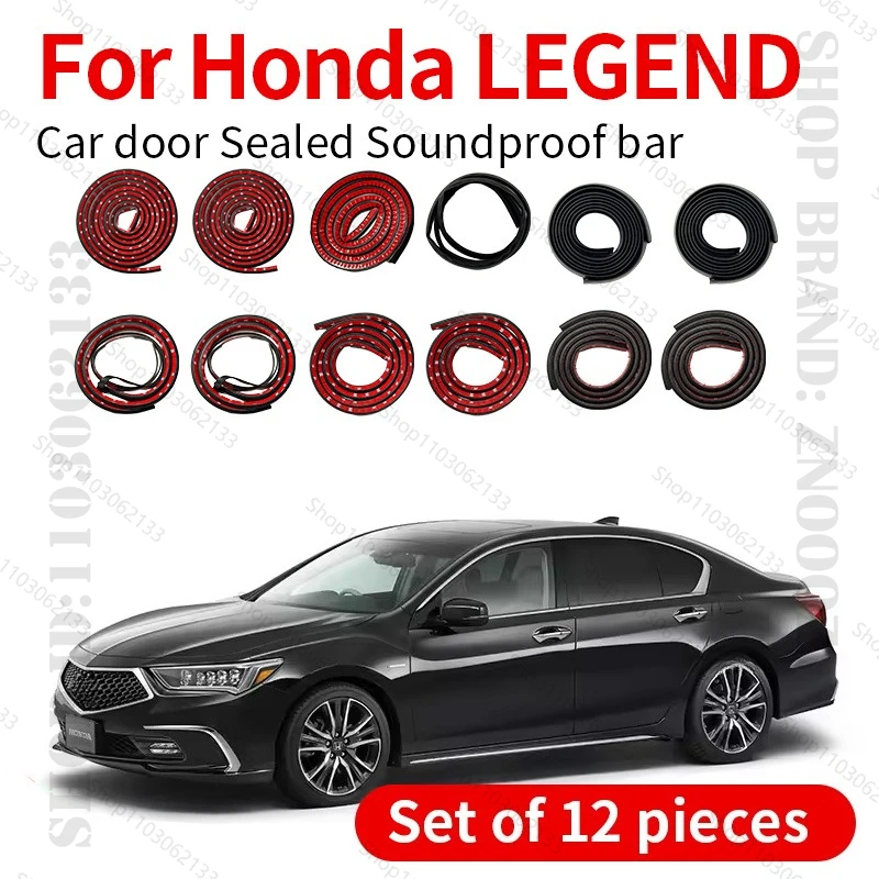 

For Honda LEGEND KB2 Car Door Seal Strip Rubber Double Layer Sealing Protector Soundproof Strip Dustproof Seal Strip 12PCS Set