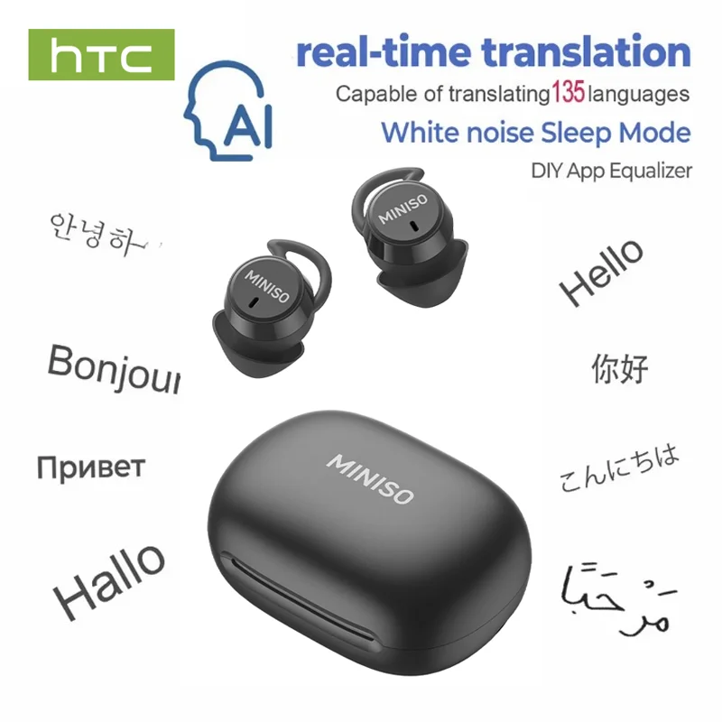 MINISO MS217 TWS Mini-Schlaf-Ohrhörer Bluetooth 6.0 KI-Übersetzer 134 Sprachen ENC Geräuschunterdrückung Ultraleichte In-Ear-Kopfhörer