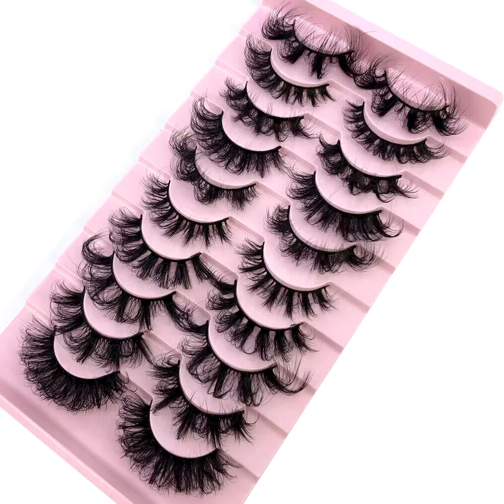 푹신한 드라마틱한 혼합 인조 밍크 인조 속눈썹 20mm 길이 D 컬 속눈썹 뷰티