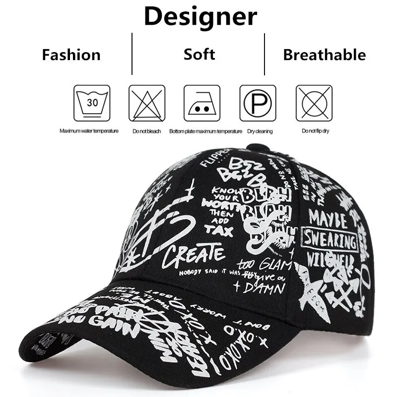 Unisex list nadruk w geometryczne wzory Snapback czapki baseballowe wiosna i jesień na zewnątrz regulowany kapelusz przeciwsłoneczny czapki na co