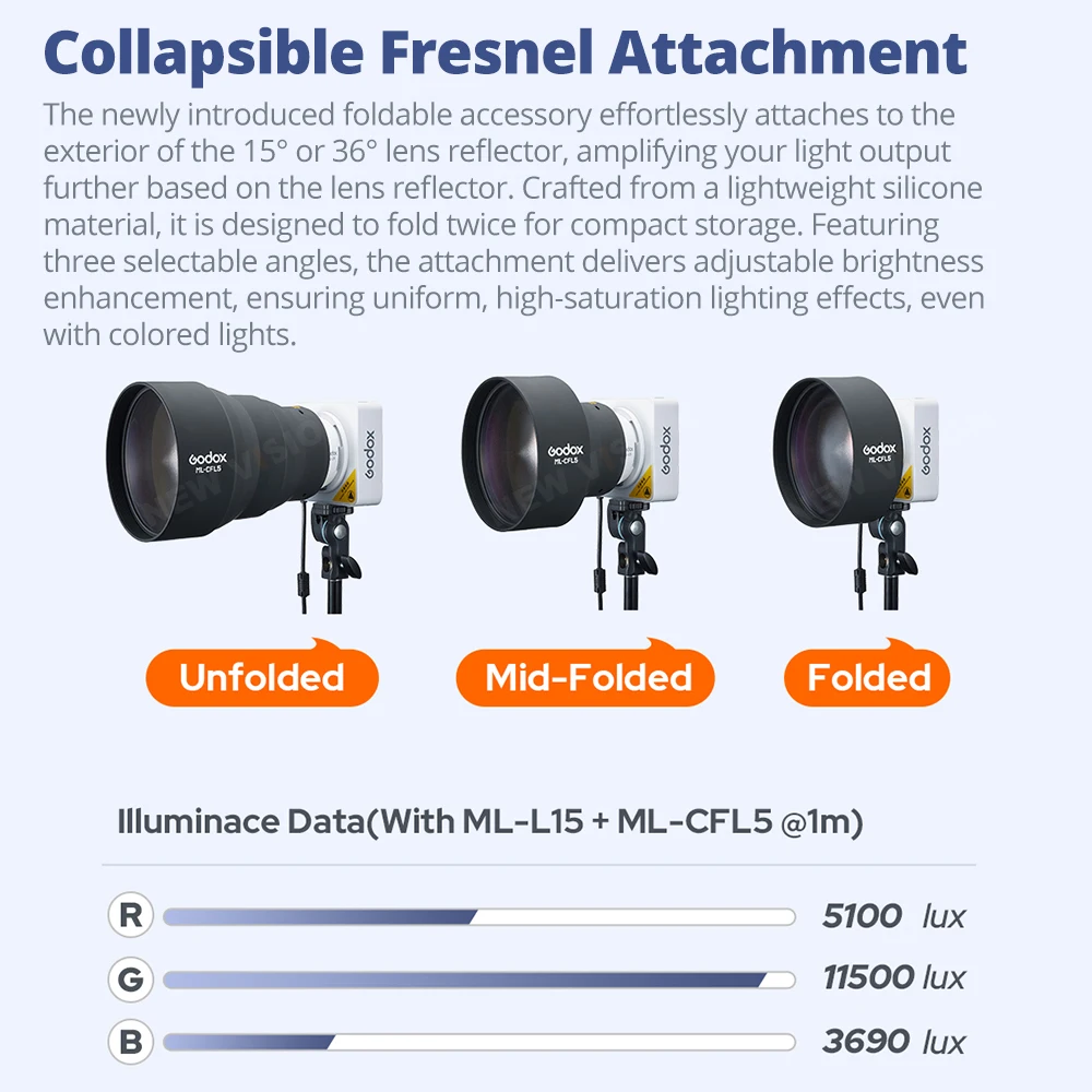 Godox ML100R Полноцветный светодиодный светильник для видео 1800K-10000K Портативный карманный заполняющий RGB фотосъемки на открытом воздухе с камерой в реальном Фото №3