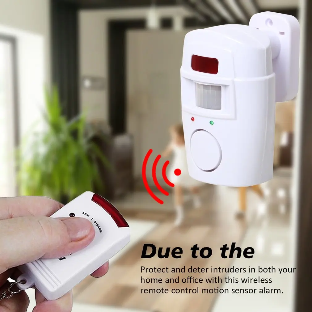 Wireless Remote Controlled Mini Alarm with IR Infrared Motion Presence Sensor Detector Electric For Home security protection