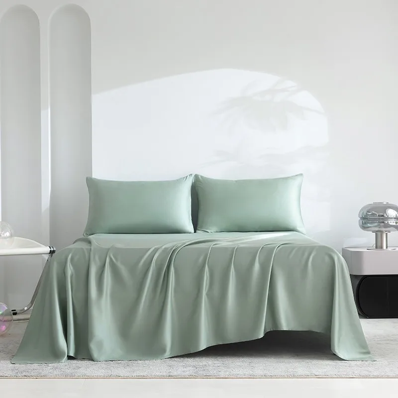 Tencel Tencel High End Grade Smooth Top Sheets Comfortable Bedsheet Bed Single Double King Queen Flat Excluding Pillowcase