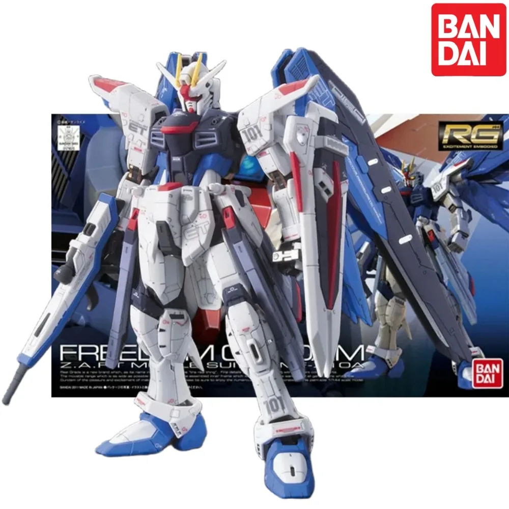 

Bandai Anime Model Original Genuine FREEDOM GUNDAM RG 1/144 ZGMF-X10A Assembly Toys Action Figure Gift Collectible Ornaments Kid