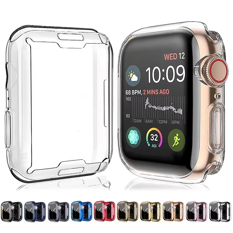 

Screen Protector For Apple Watch 9 8 7 6 5 4 Ultra 3 2 1 Case Bumper Cover Watch Series 38mm 40mm 41mm 42mm 44mm 45mm 49mm Cover