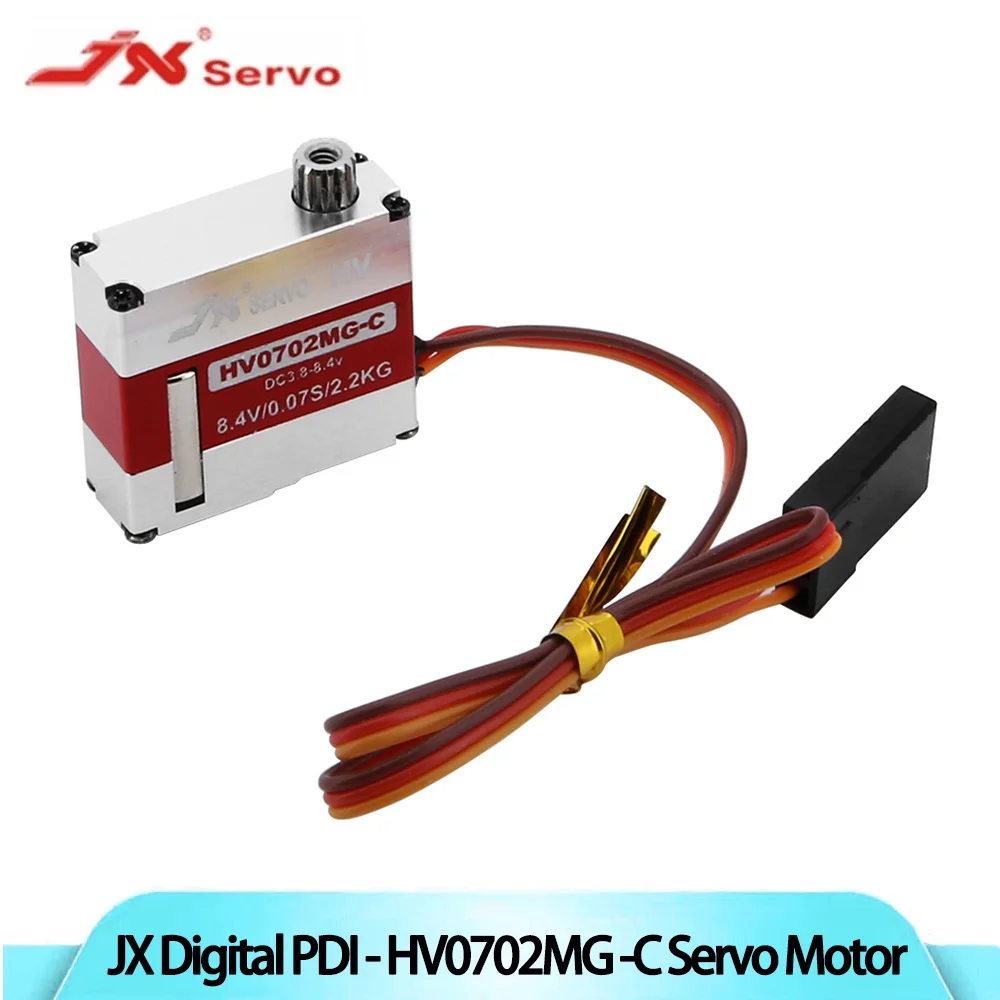 

JX PDI-HV0702MG-C 7g 7MM Thin Digital Full CNC Metal Gear Servo for Fixed-wing FPV Drone Helicopter Airplane RC Models