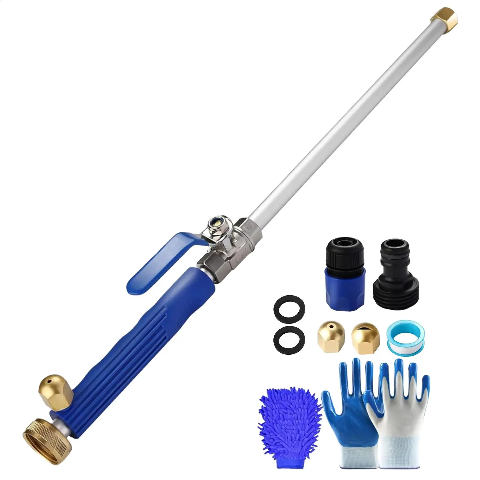 

Регулируемая эргономичная насадка для шланга: распылитель для полива растений, газонов, патио, мойки автомобилей, чистки, душа, мытья домашних животных и дренажных систем