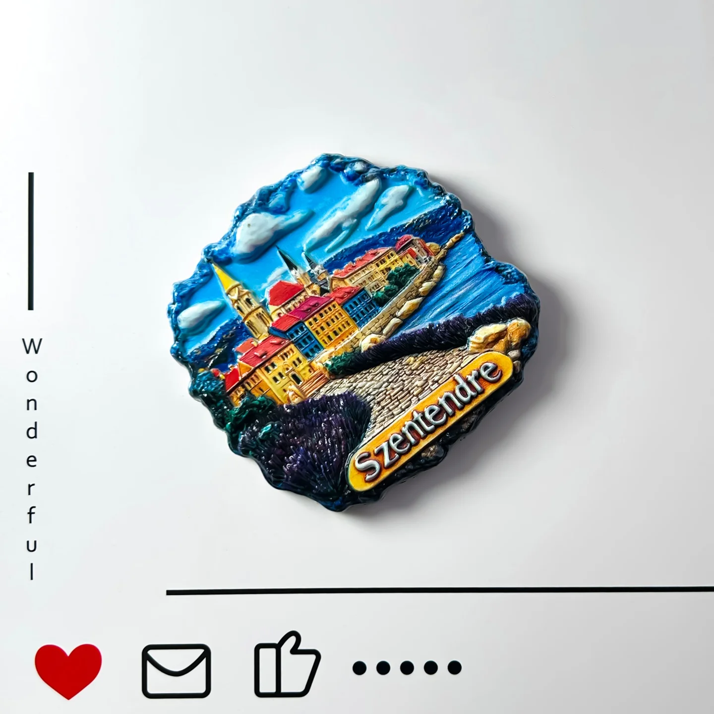 Hungary, travel collectibles, Budapest, creative scenery, Sandandam town, home decor, refrigerator stickers