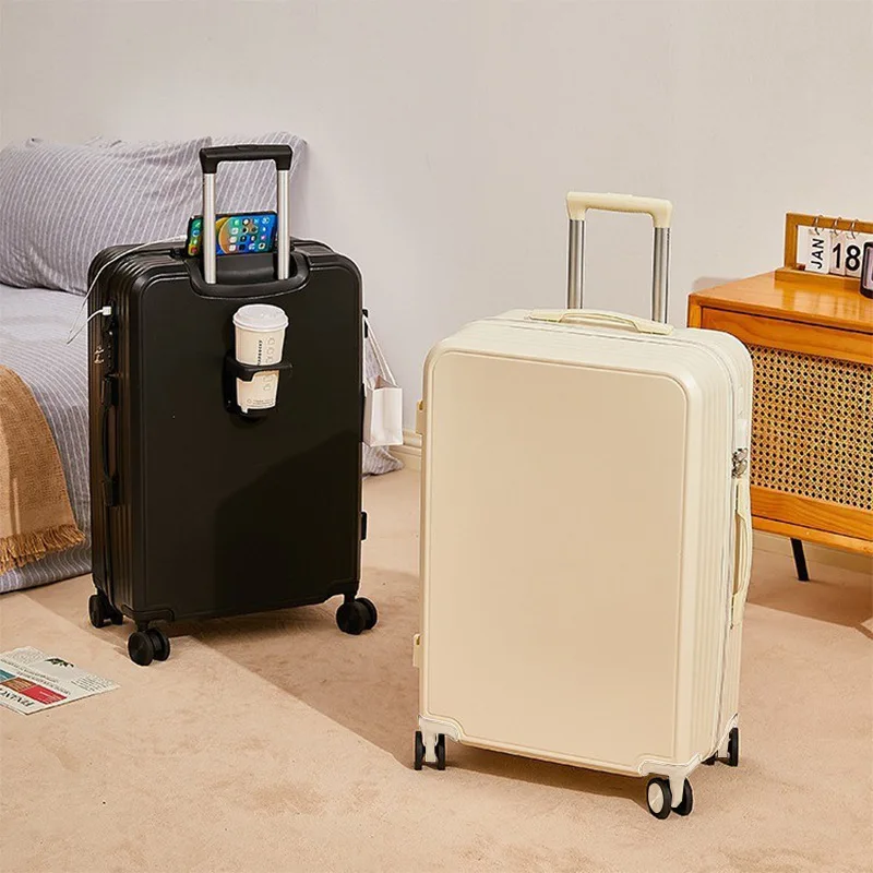 durable-student-luggage-pure-color-20-inch-usb-printable-carry-on-suitcase-travel-password-lock-leather-hardshell-suitcase