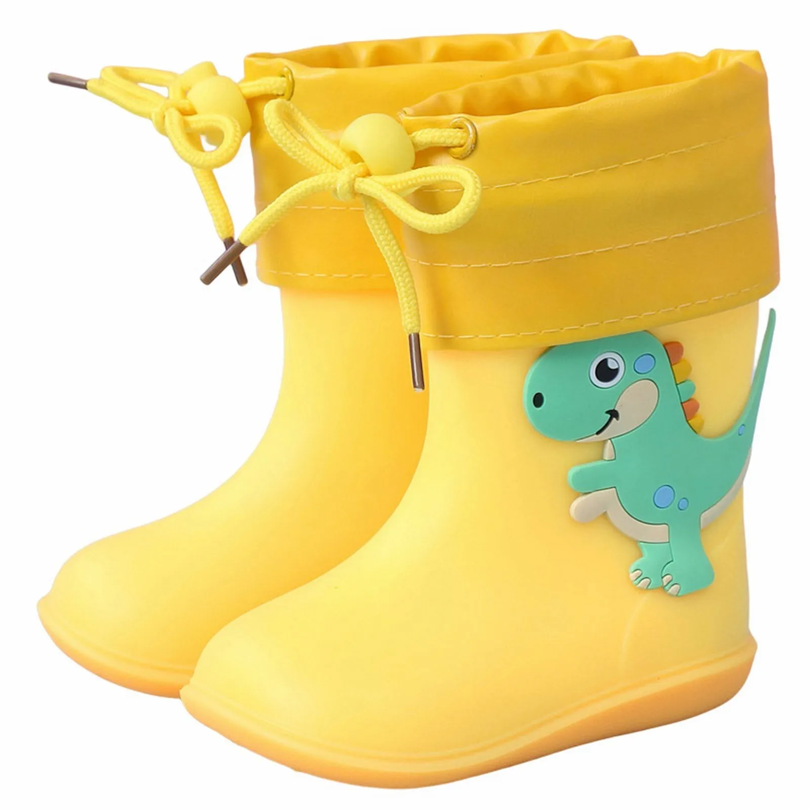 Kids Girl Boy Rain Boots Waterproof Toddler Rainboots Children\'s Shoes Rubber Boots Kids Baby Cartoon Dinosaur Water Shoes Boots